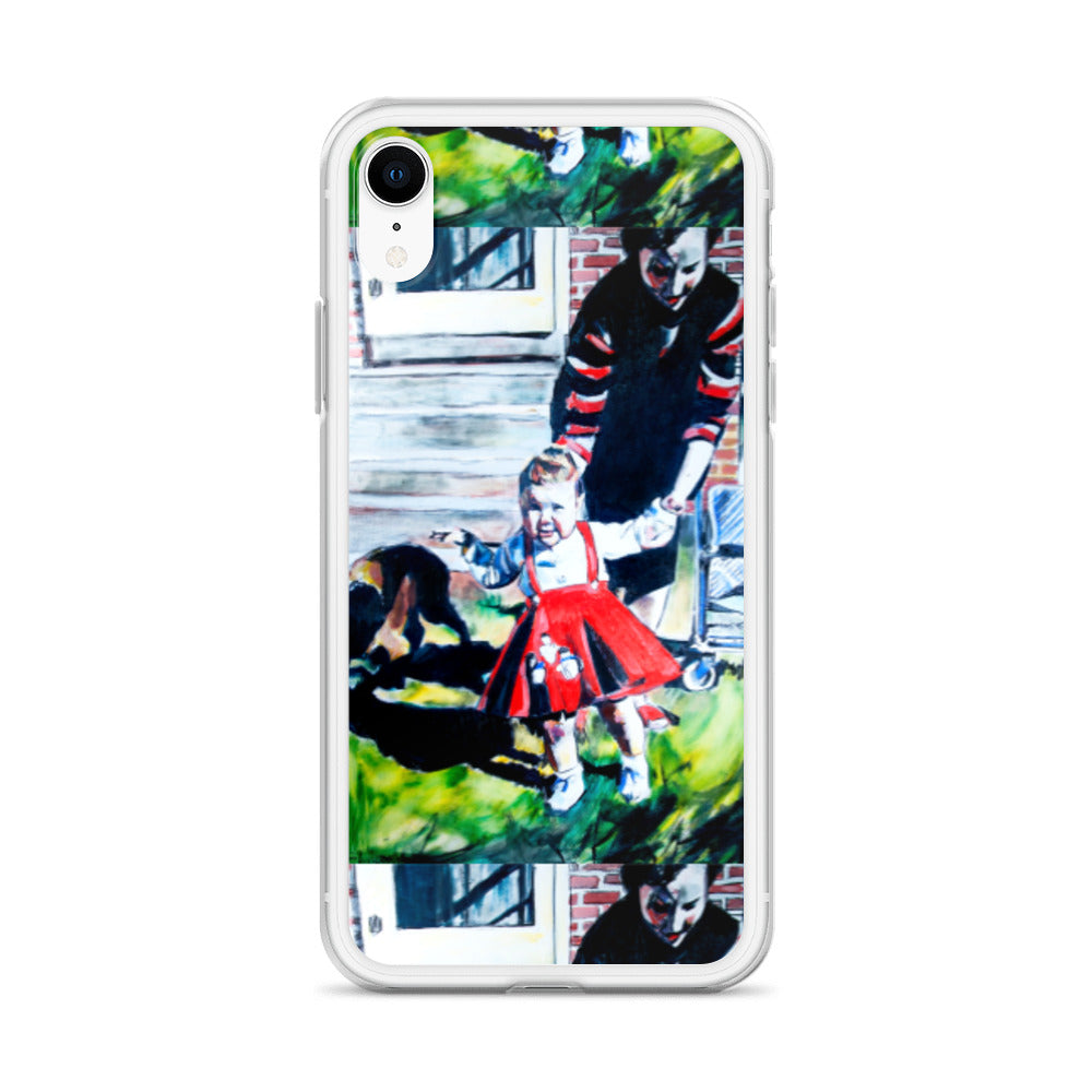 Mother with Daughter in Red Dress iPhone Case