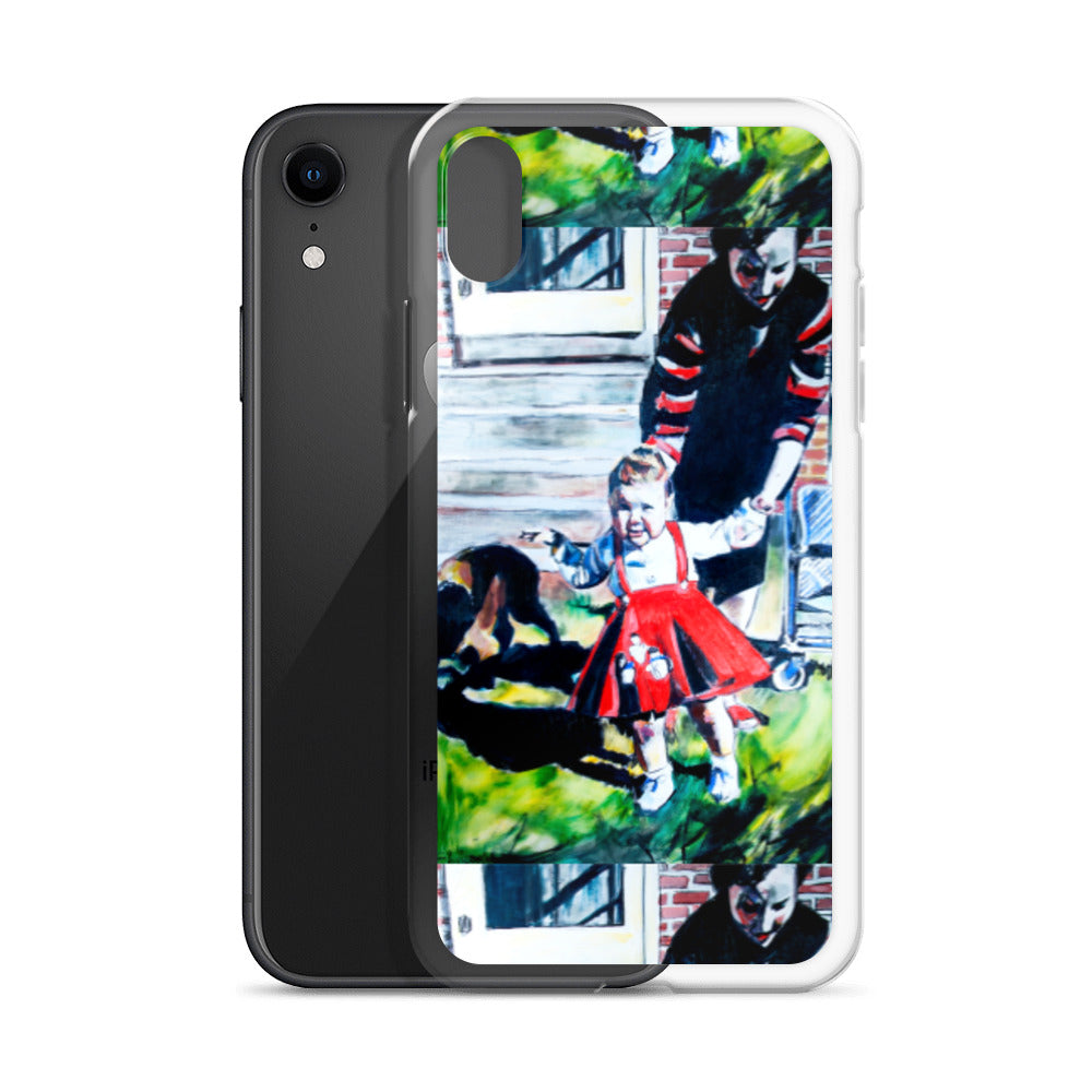 Mother with Daughter in Red Dress iPhone Case