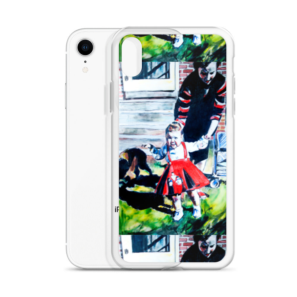 Mother with Daughter in Red Dress iPhone Case