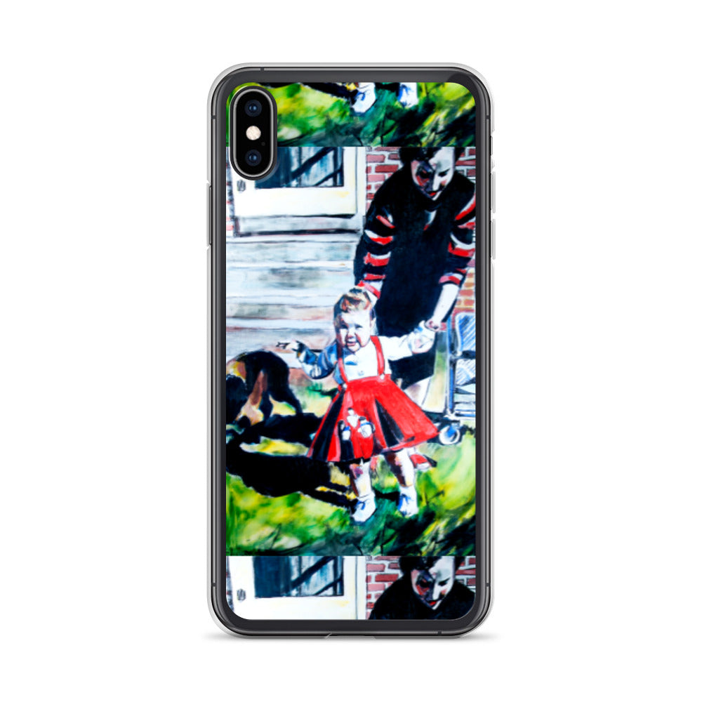 Mother with Daughter in Red Dress iPhone Case