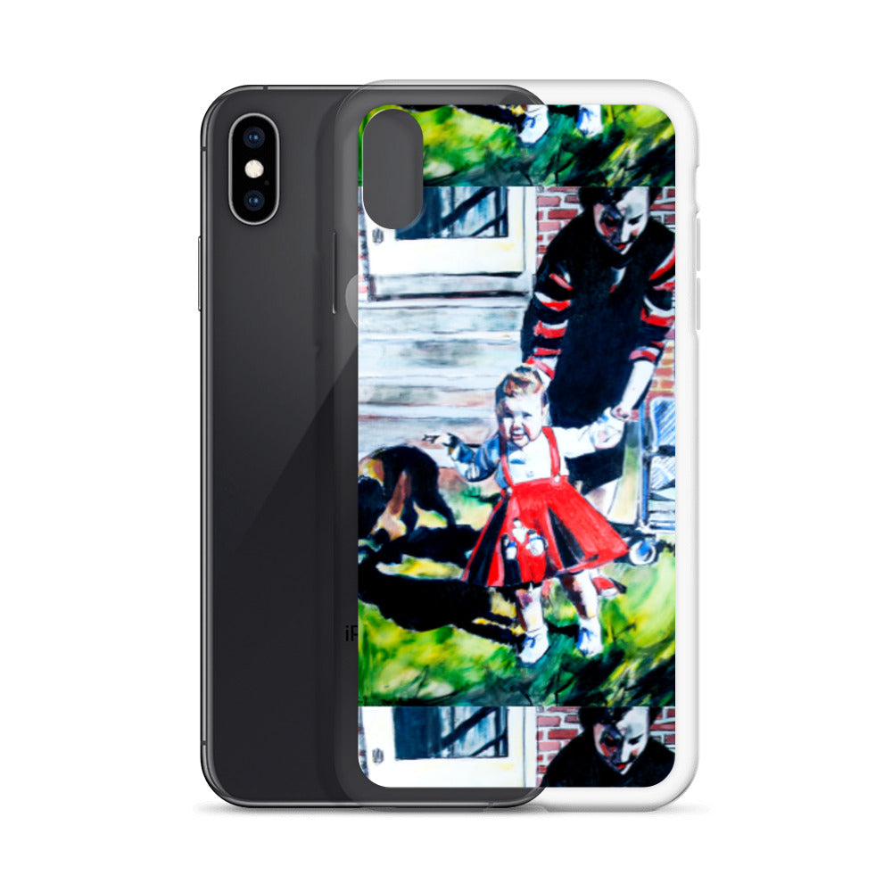 Mother with Daughter in Red Dress iPhone Case