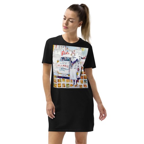 Vintage Newlywed Organic cotton t-shirt dress