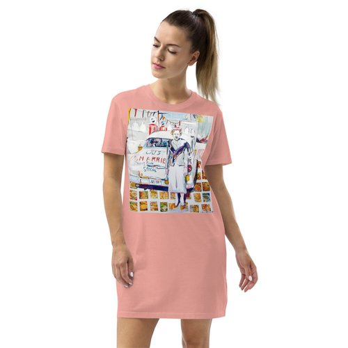 Vintage Newlywed Organic cotton t-shirt dress