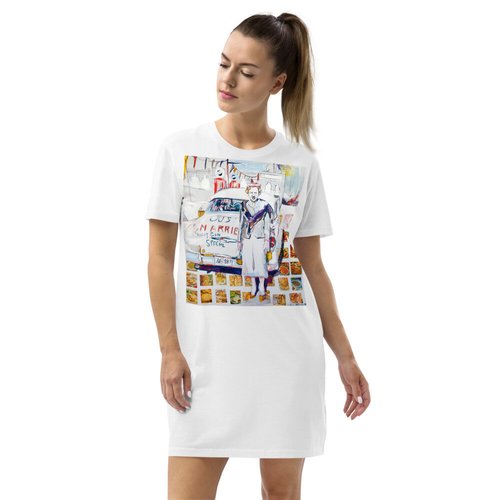 Vintage Newlywed Organic cotton t-shirt dress