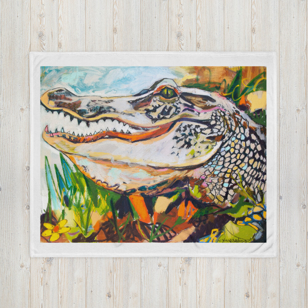 Groovy Gator Throw Blanket