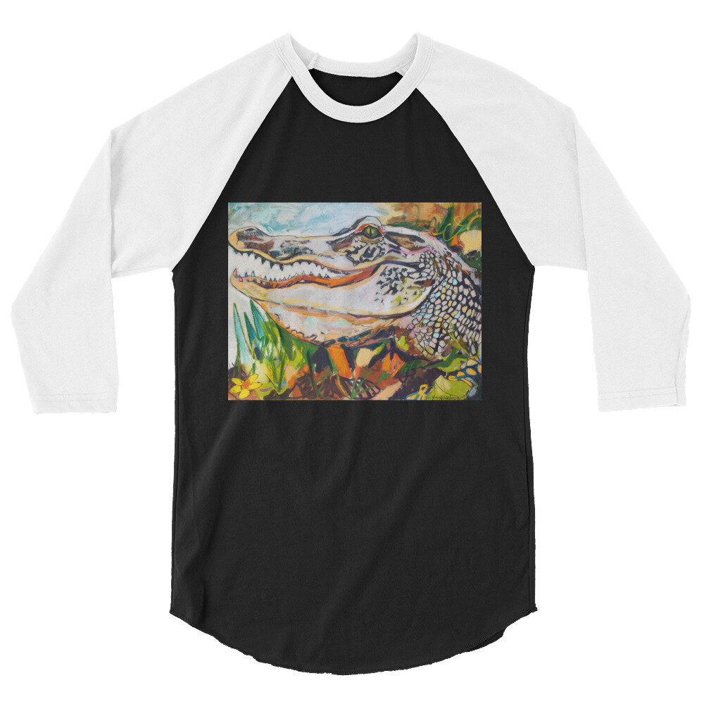 Groovy Gator 3/4 sleeve raglan shirt