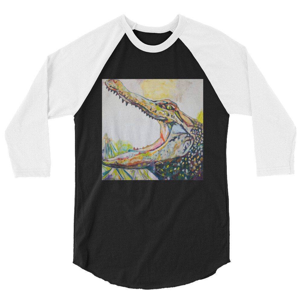 Big Mouth Gator 3/4 sleeve raglan shirt