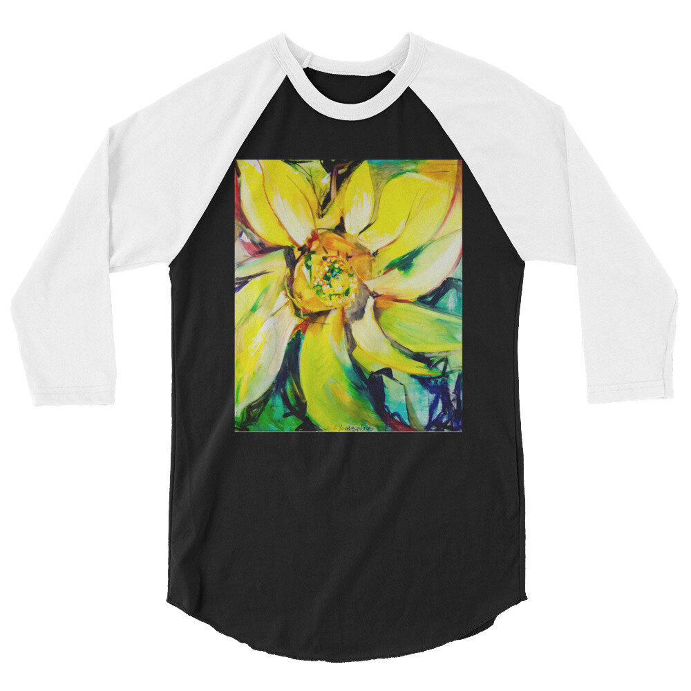 Bosco Sunflower 3/4 sleeve raglan shirt