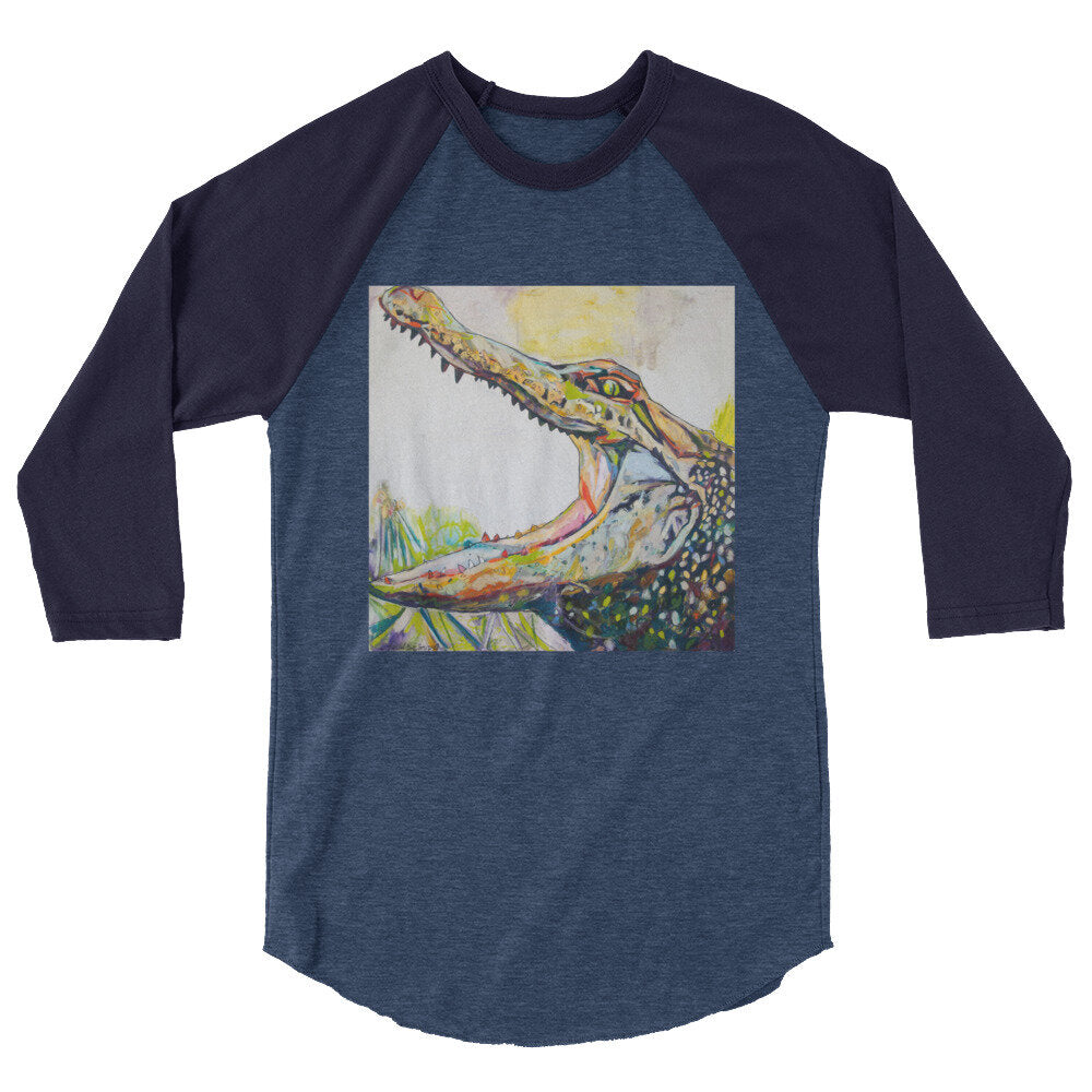 Big Mouth Gator 3/4 sleeve raglan shirt