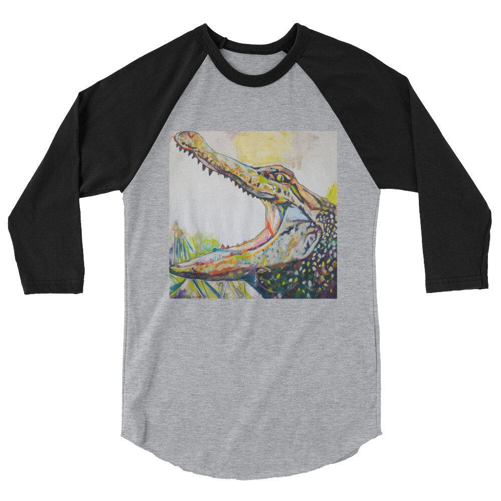 Big Mouth Gator 3/4 sleeve raglan shirt