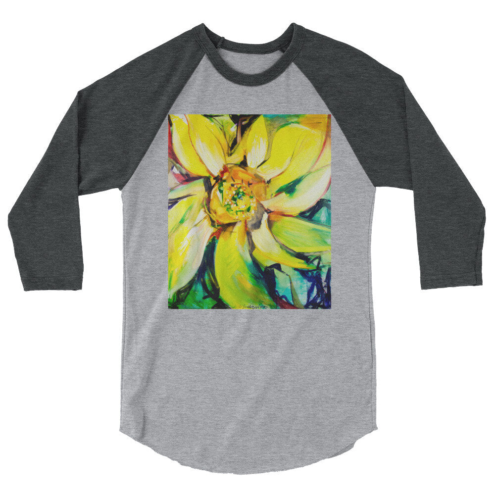 Bosco Sunflower 3/4 sleeve raglan shirt