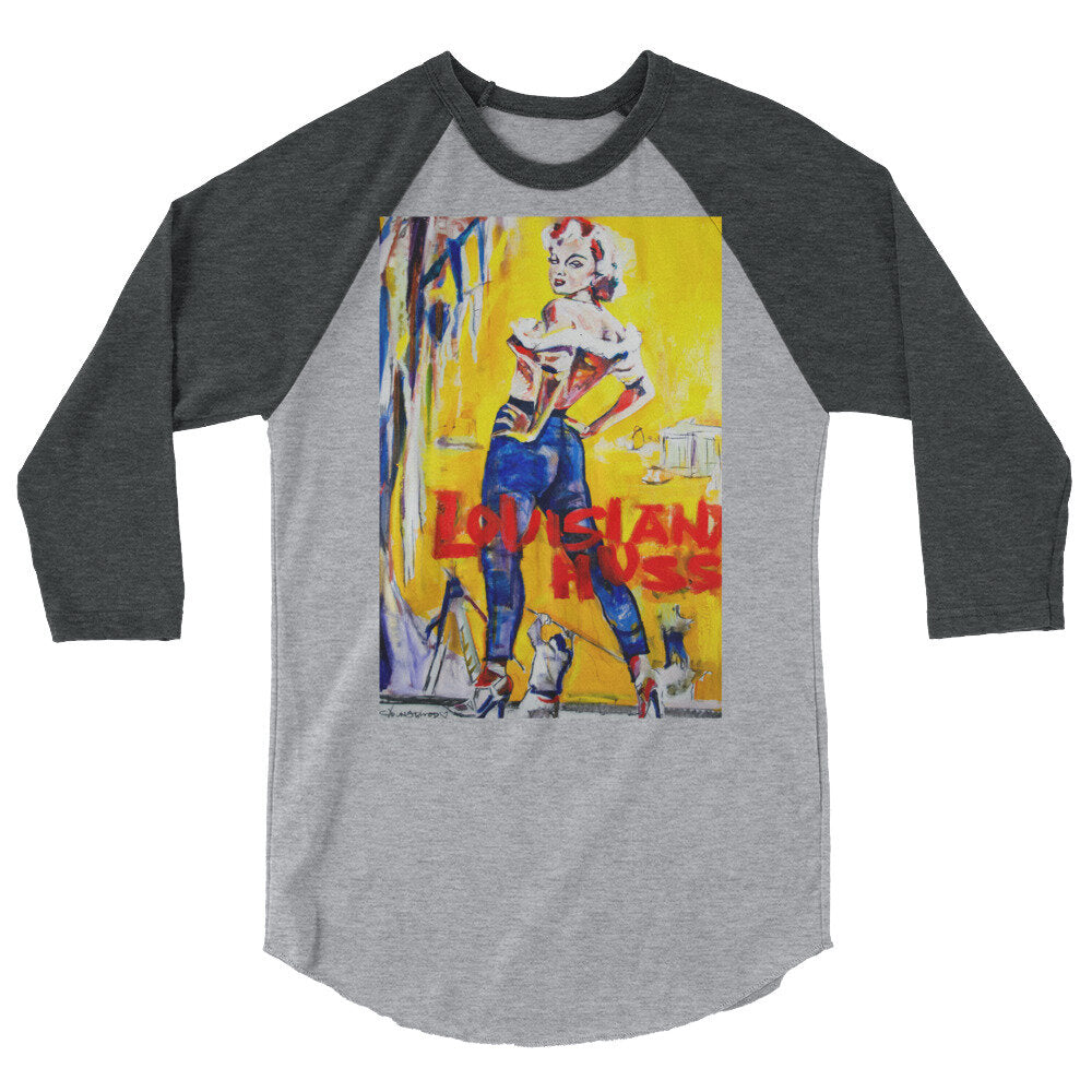 Louisiana Hussy II 3/4 sleeve raglan shirt