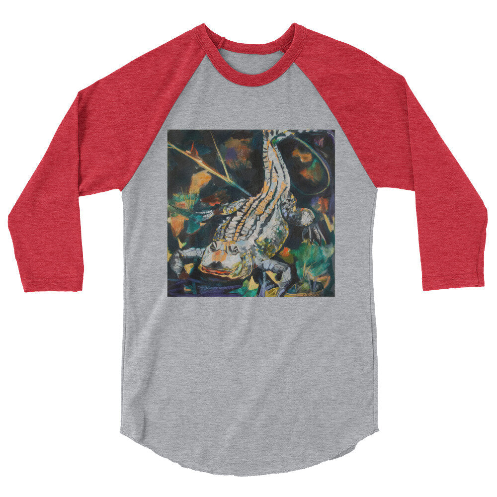 Fierce Gator 3/4 sleeve raglan shirt