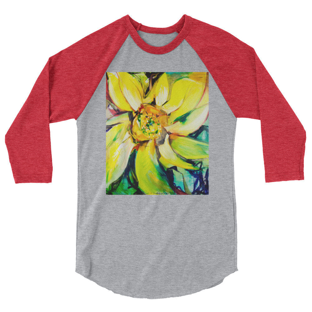 Bosco Sunflower 3/4 sleeve raglan shirt