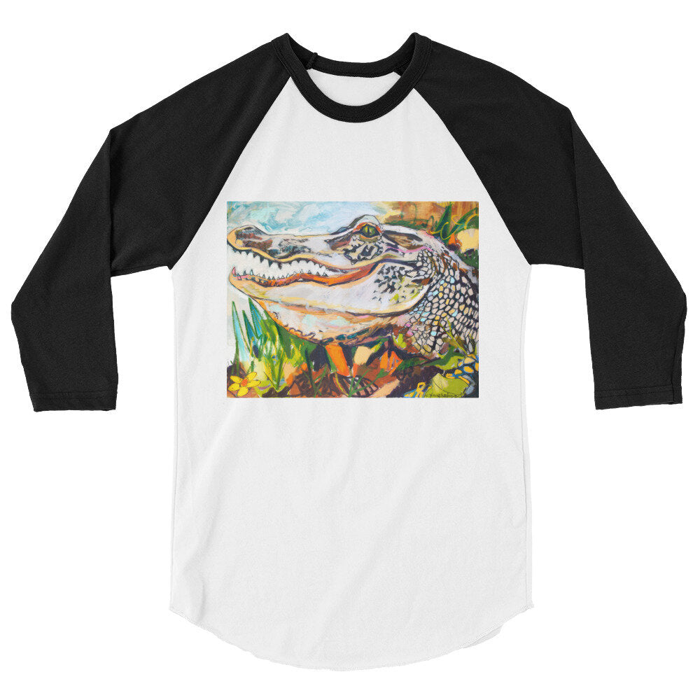 Groovy Gator 3/4 sleeve raglan shirt