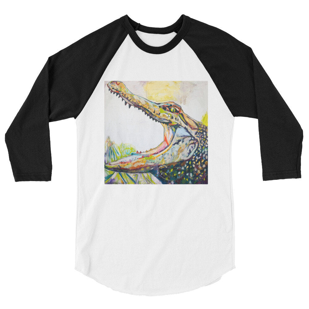 Big Mouth Gator 3/4 sleeve raglan shirt