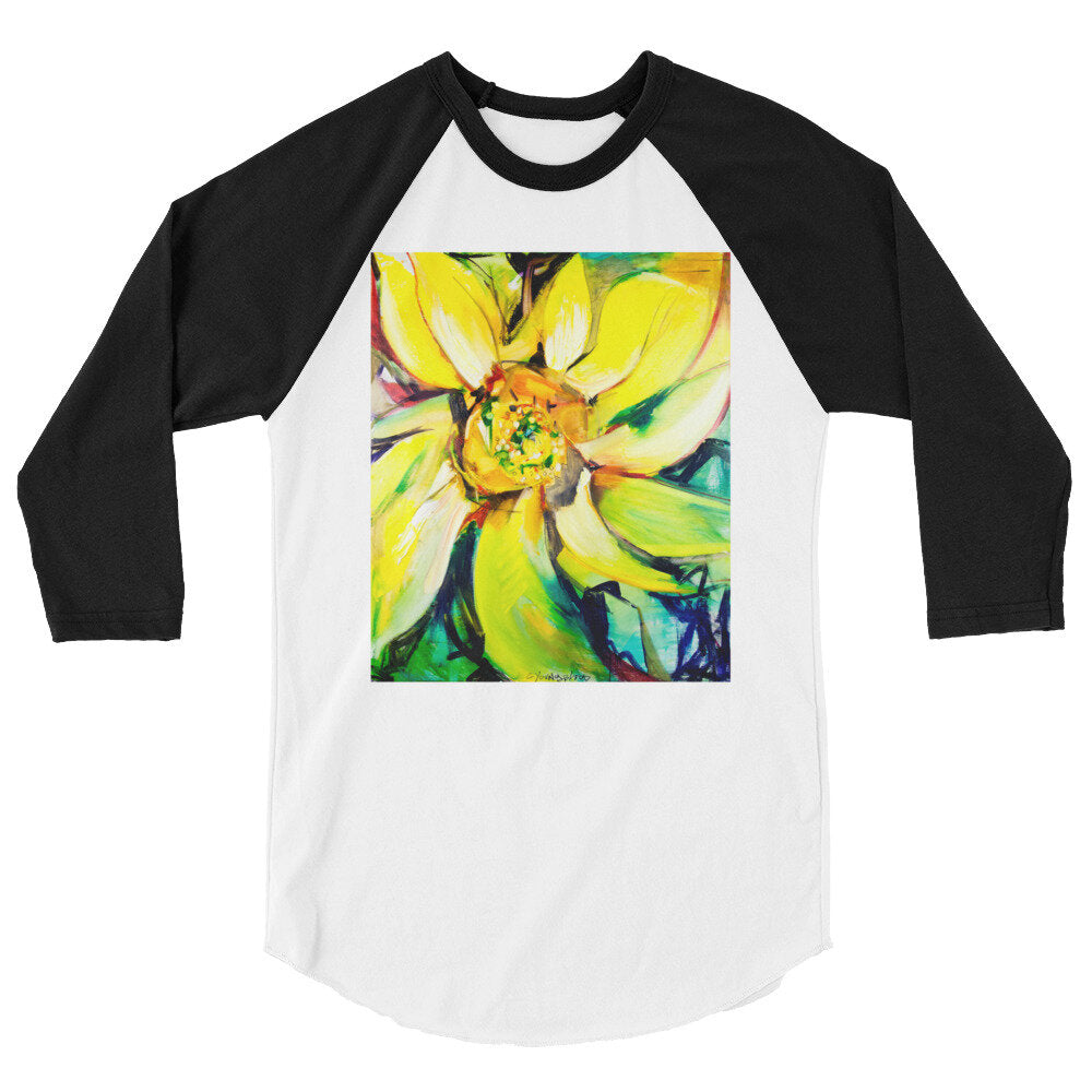 Bosco Sunflower 3/4 sleeve raglan shirt