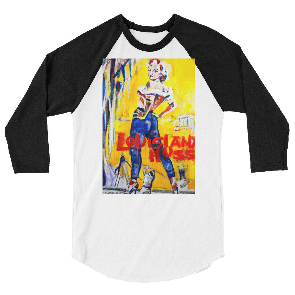 Louisiana Hussy II 3/4 sleeve raglan shirt