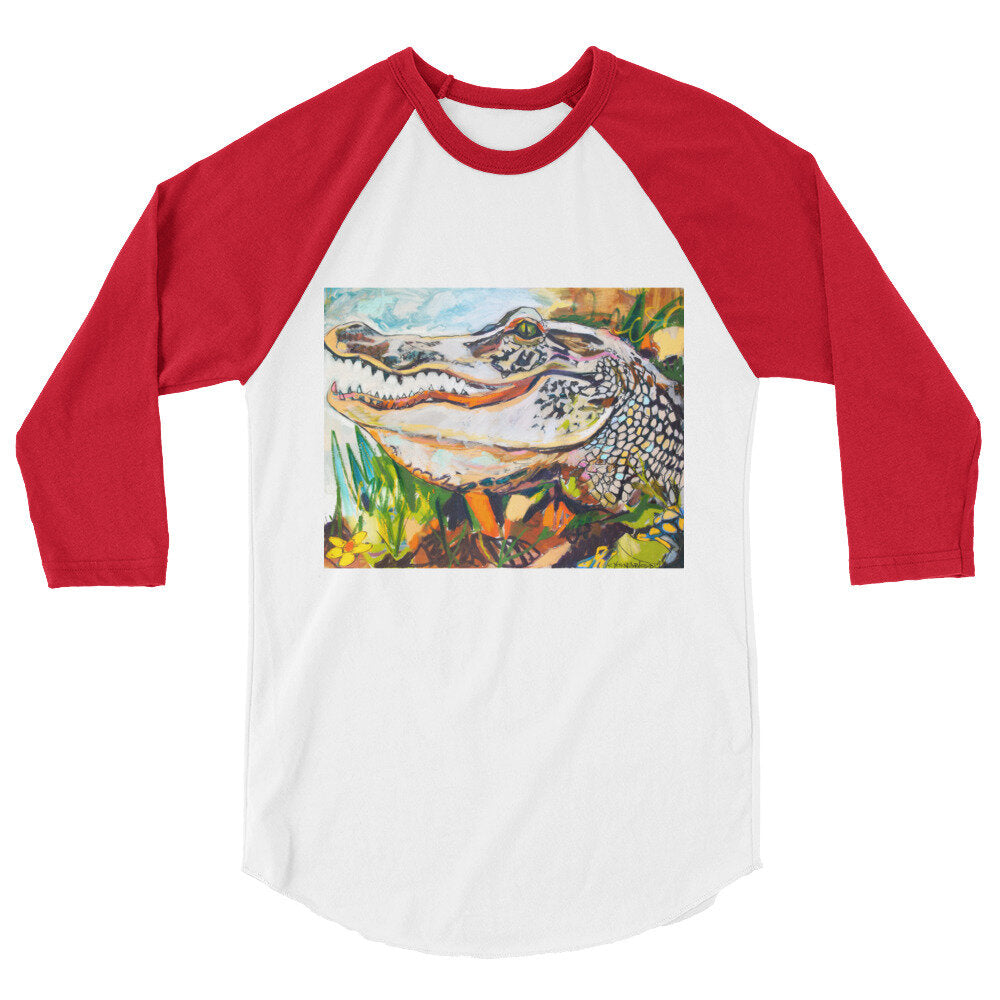 Groovy Gator 3/4 sleeve raglan shirt