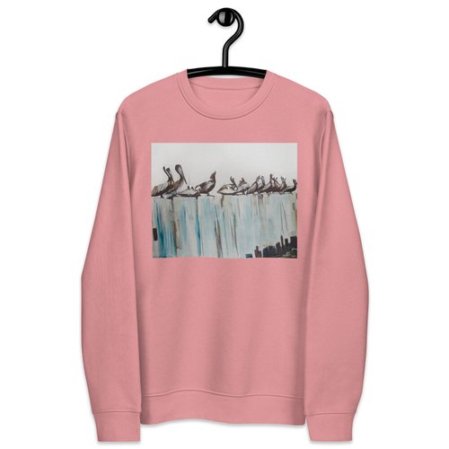 Pelicans on the Pier Unisex eco sweatshirt