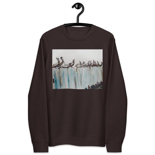 Pelicans on the Pier Unisex eco sweatshirt