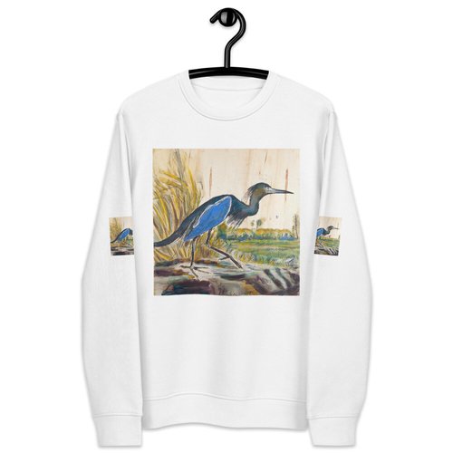 Little Blue Heron Unisex eco sweatshirt