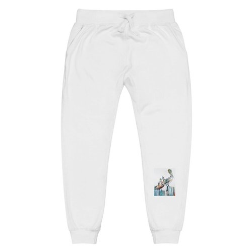 Bold Pelicans in the Fog Unisex fleece sweatpants