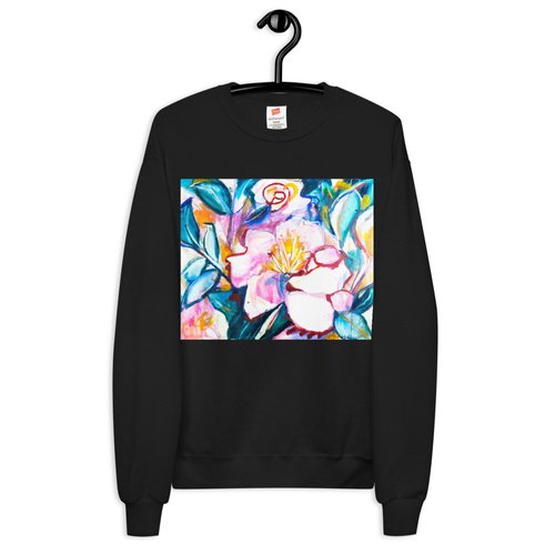 Pink Camillia Unisex fleece sweatshirt