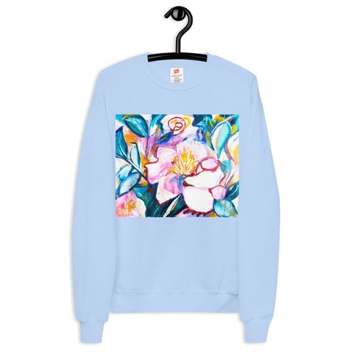 Pink Camillia Unisex fleece sweatshirt