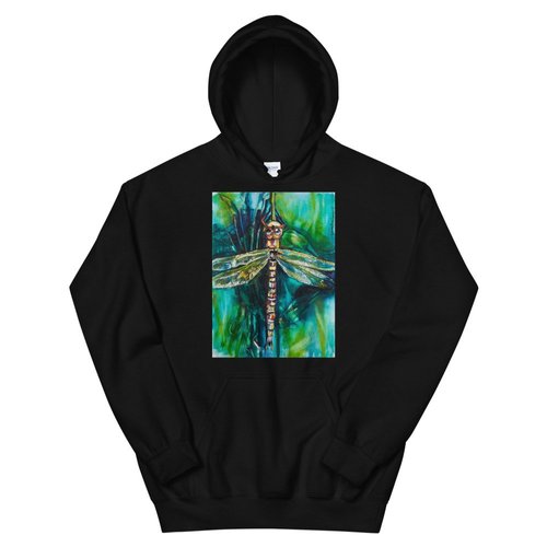Green Dragonfly Hooded Sweatshirt