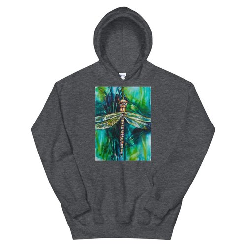 Green Dragonfly Hooded Sweatshirt