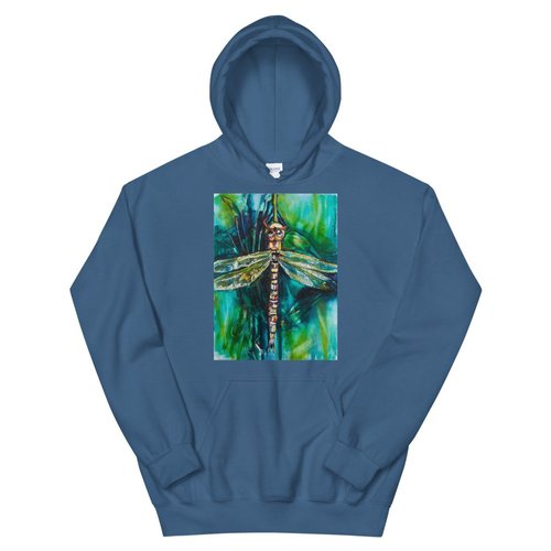 Green Dragonfly Hooded Sweatshirt