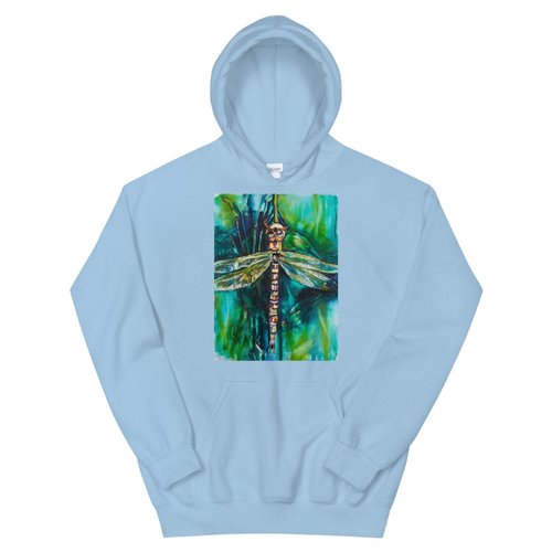 Green Dragonfly Hooded Sweatshirt