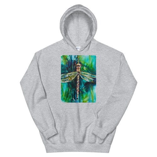 Green Dragonfly Hooded Sweatshirt