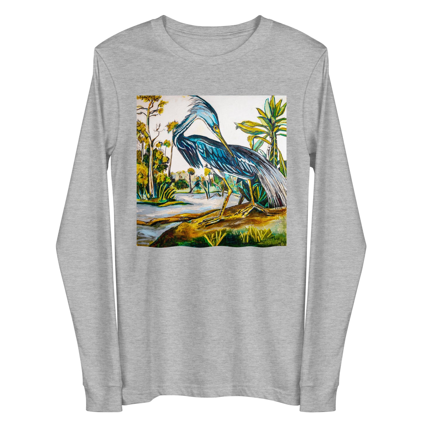 Blue Heron Unisex Long Sleeve Tee