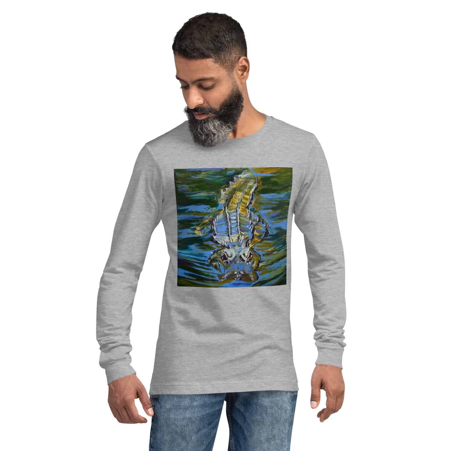 Gator Under Water Unisex Long Sleeve Tee