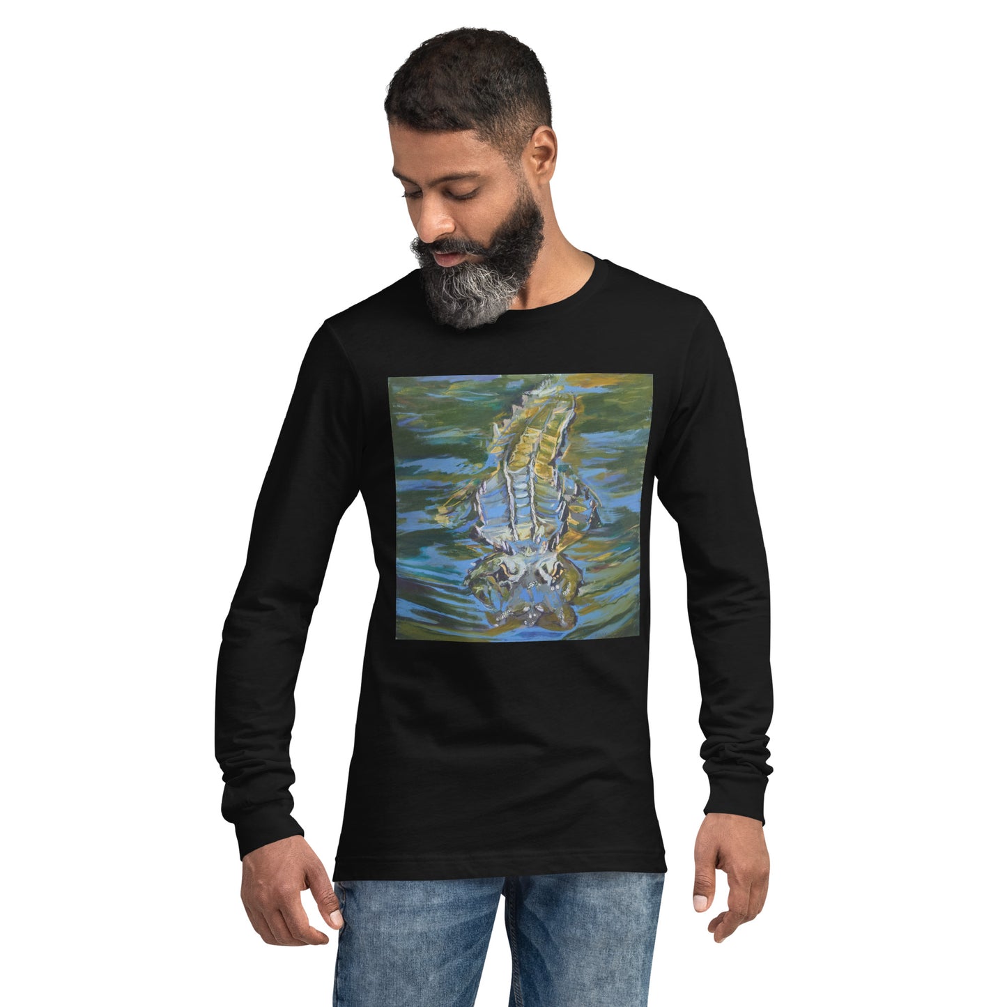 Gator Under Water Unisex Long Sleeve Tee