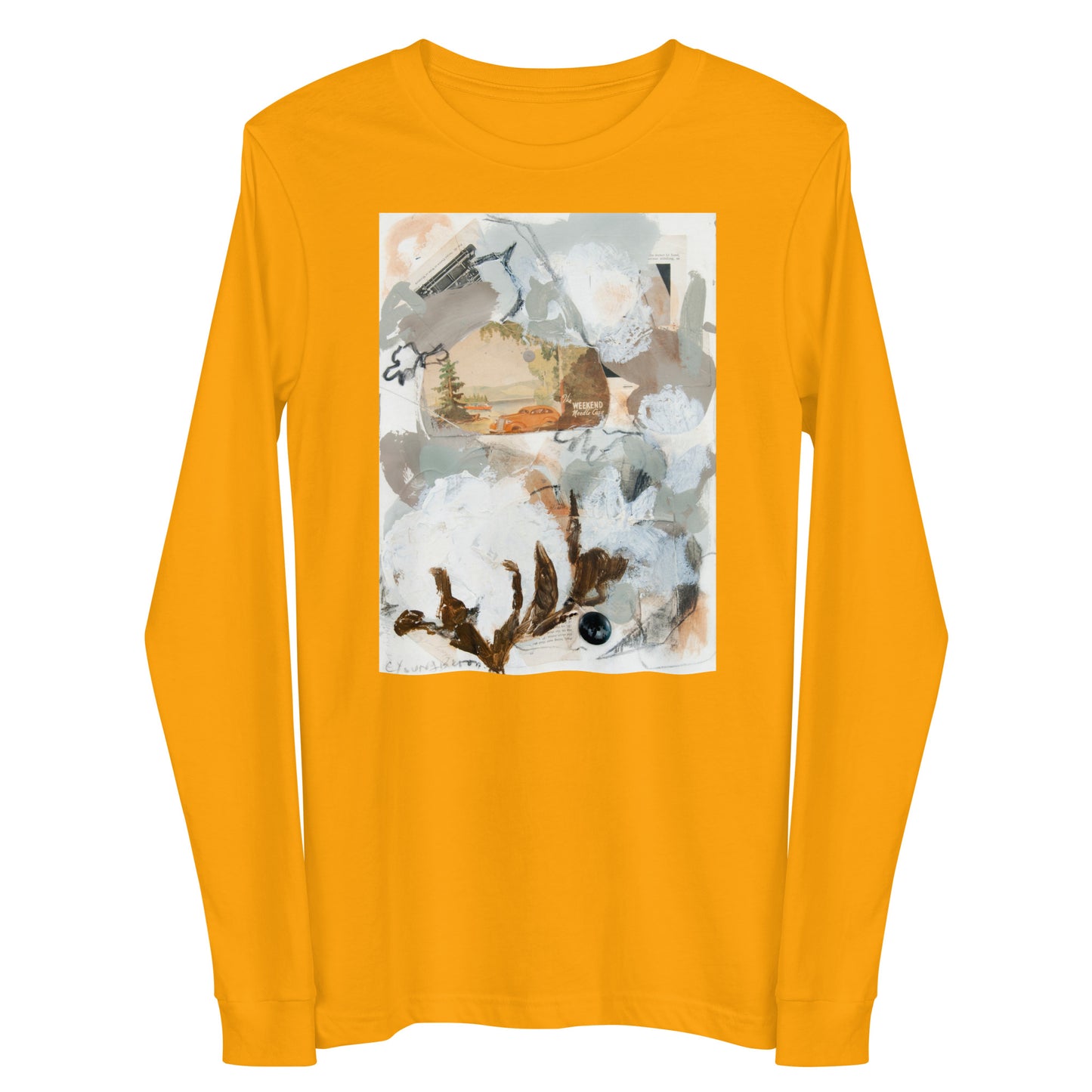 Vintage Cotton Collage Unisex Long Sleeve Tee