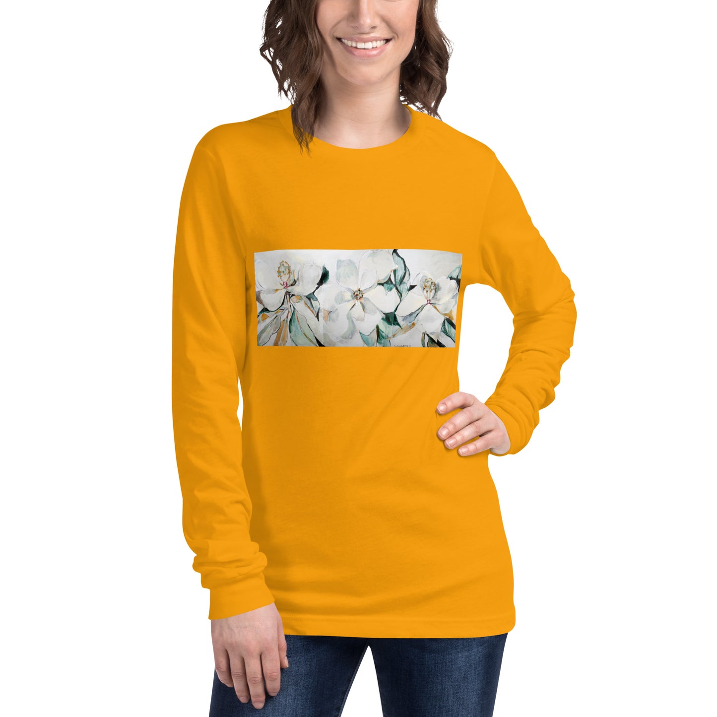 Magnolia Triptych Unisex Long Sleeve Tee