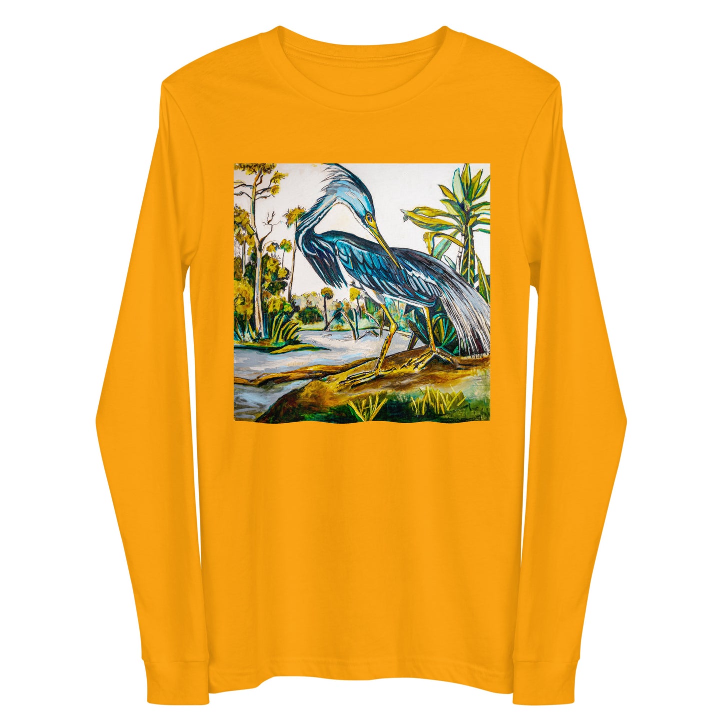 Blue Heron Unisex Long Sleeve Tee