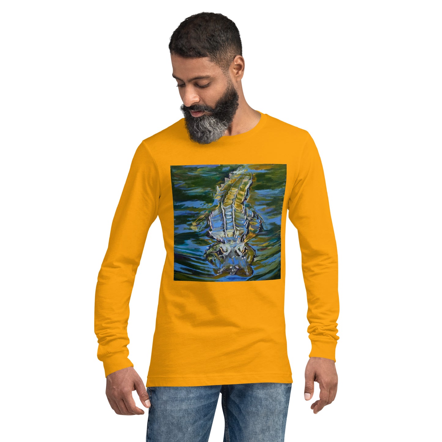 Gator Under Water Unisex Long Sleeve Tee