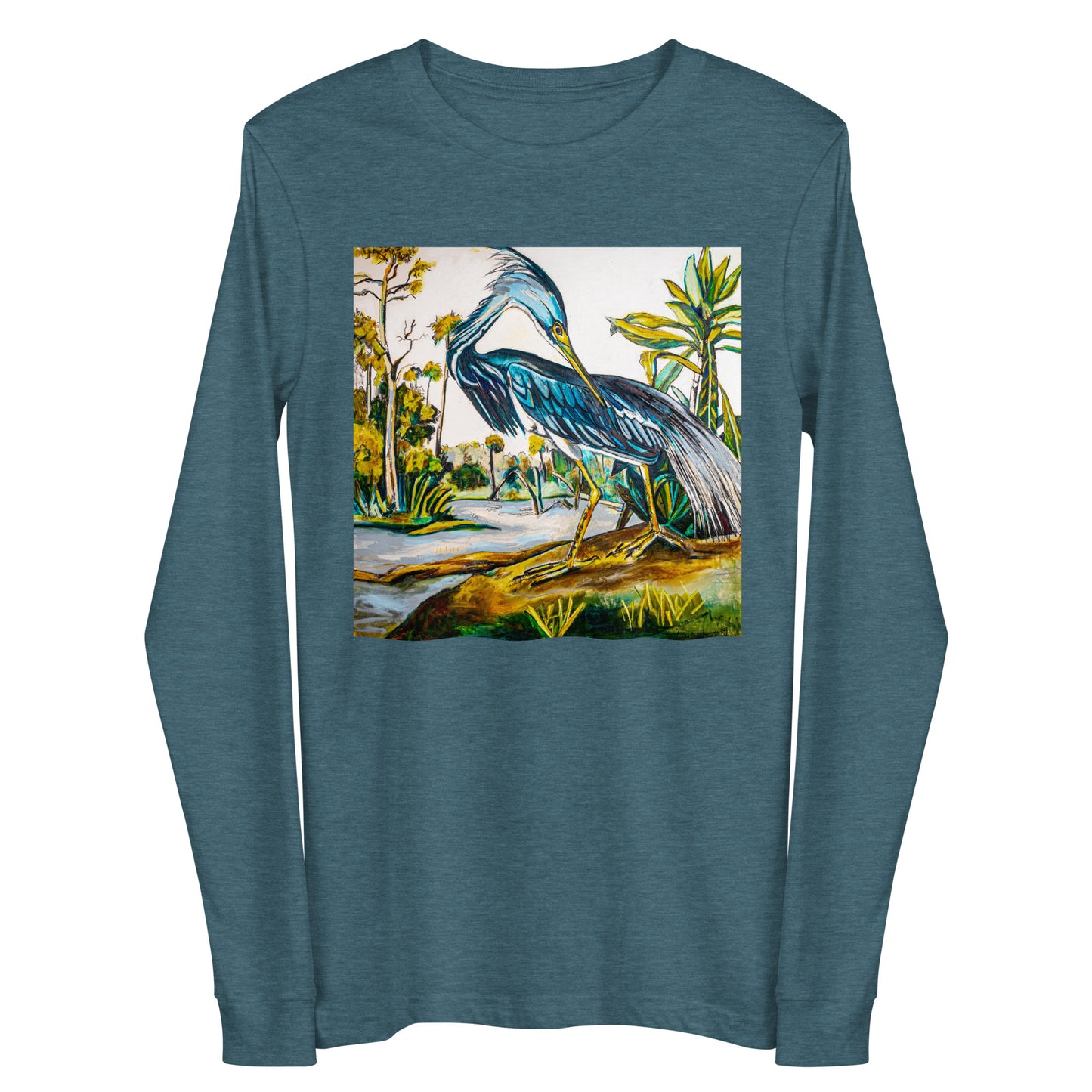 Blue Heron Unisex Long Sleeve Tee