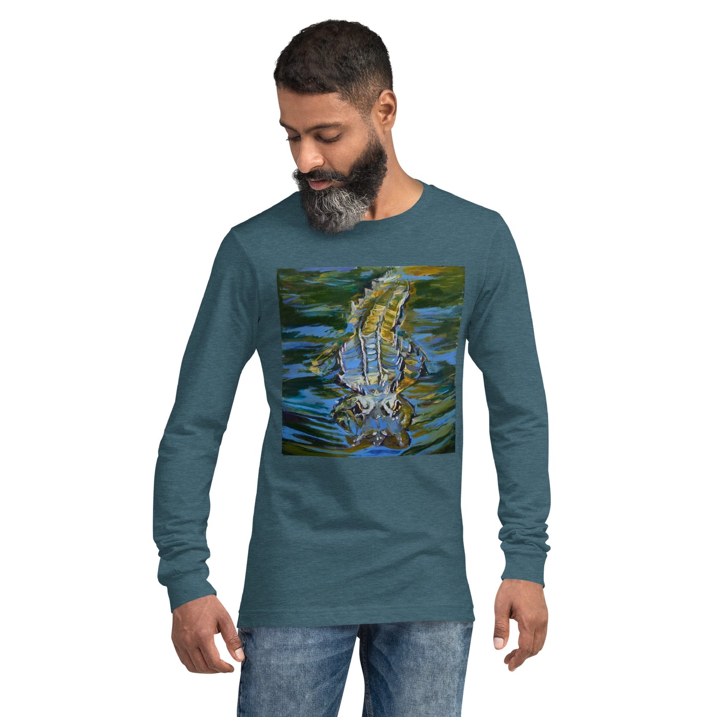 Gator Under Water Unisex Long Sleeve Tee