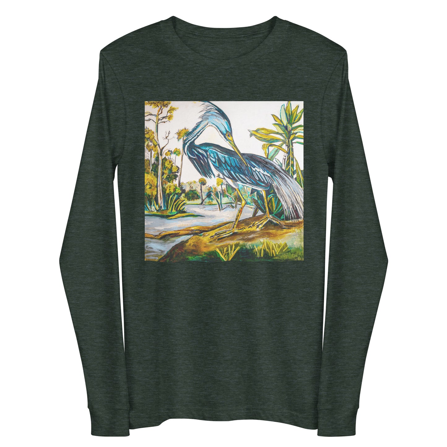 Blue Heron Unisex Long Sleeve Tee