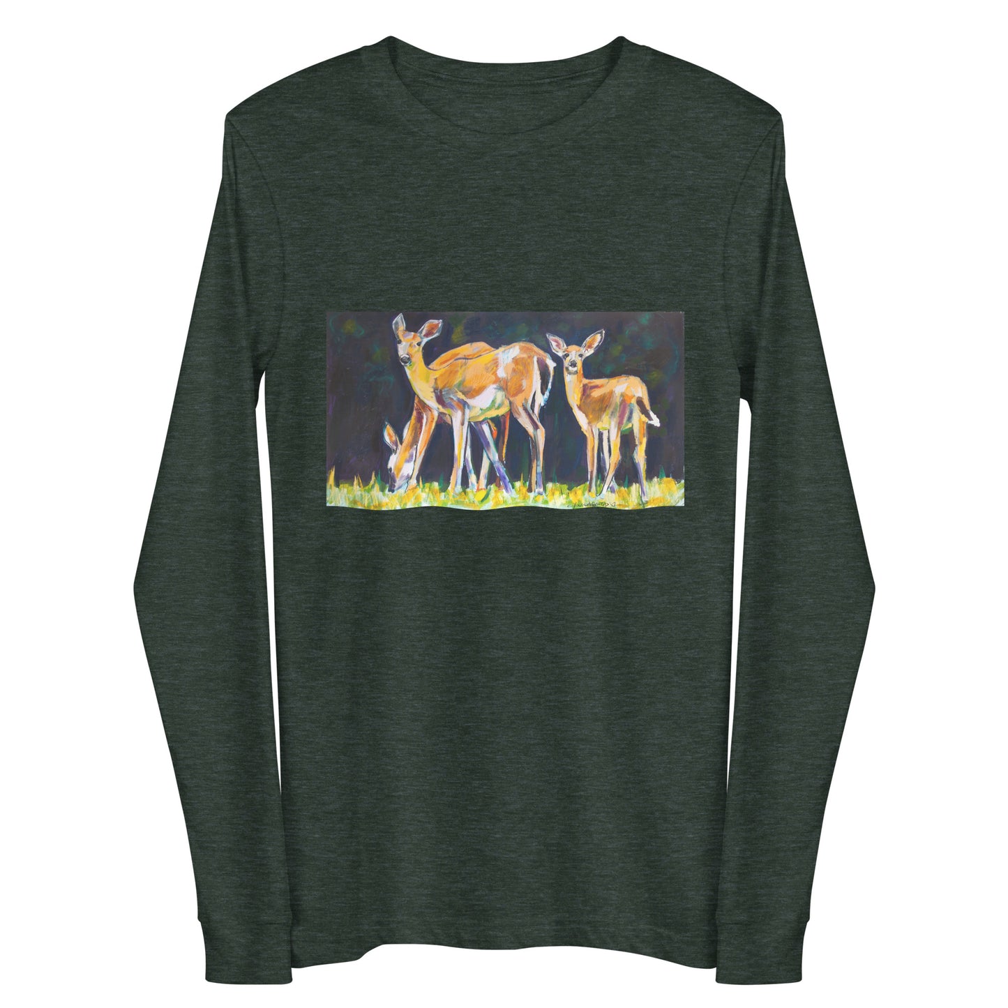 Deer Family Unisex Long Sleeve Tee