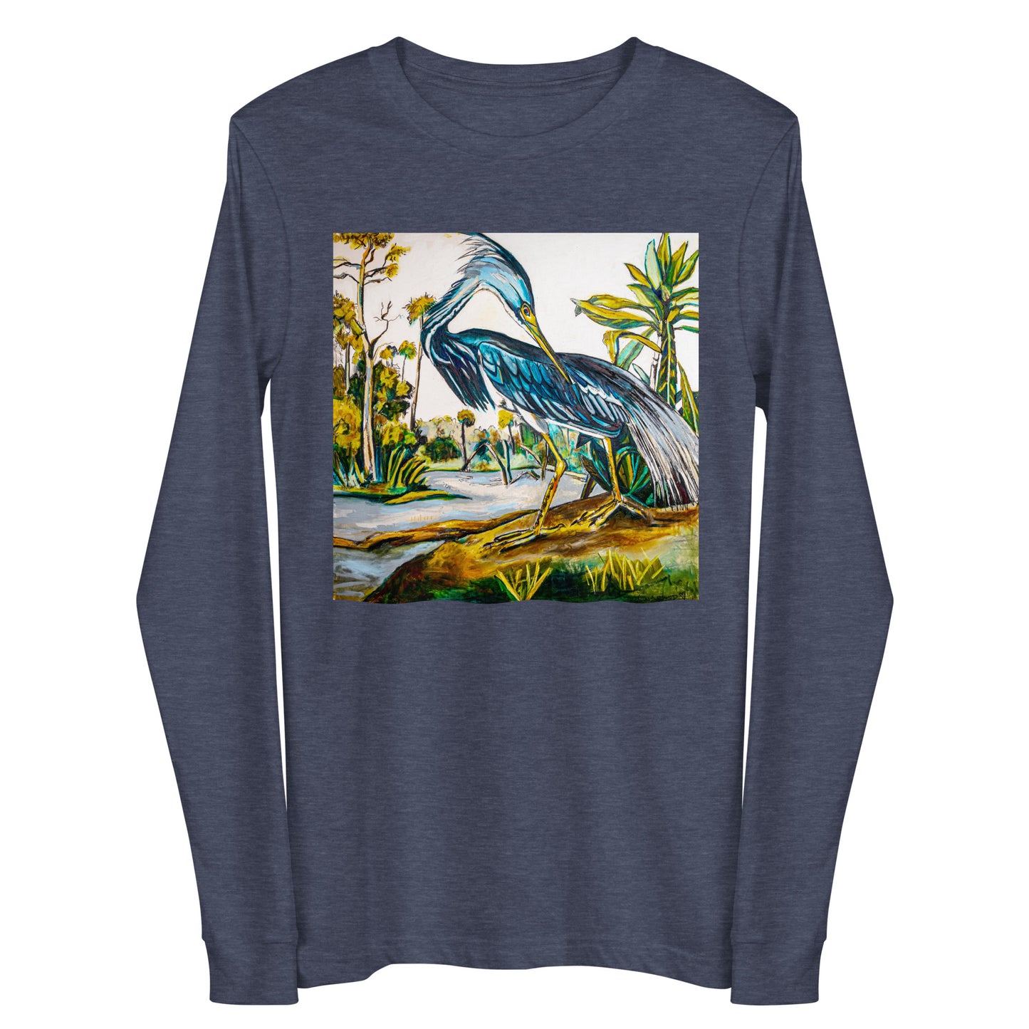 Blue Heron Unisex Long Sleeve Tee