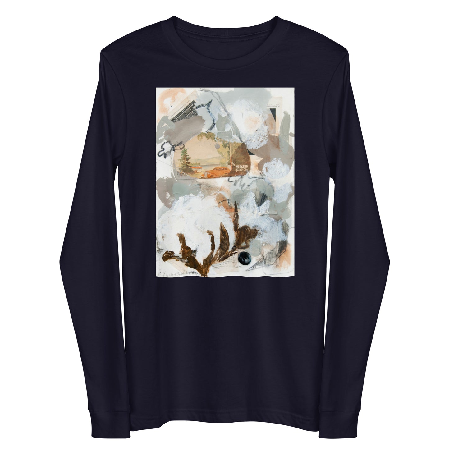 Vintage Cotton Collage Unisex Long Sleeve Tee