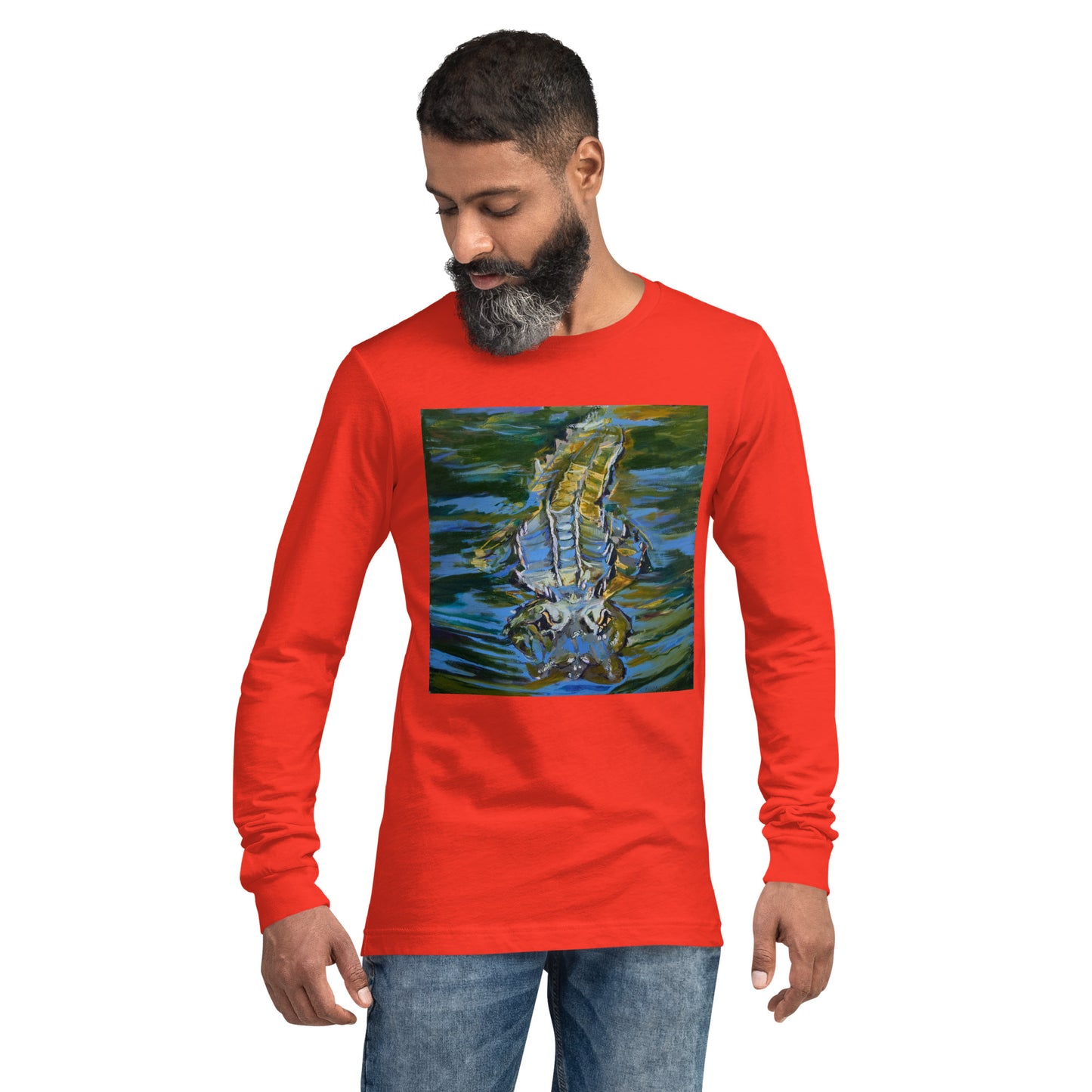 Gator Under Water Unisex Long Sleeve Tee