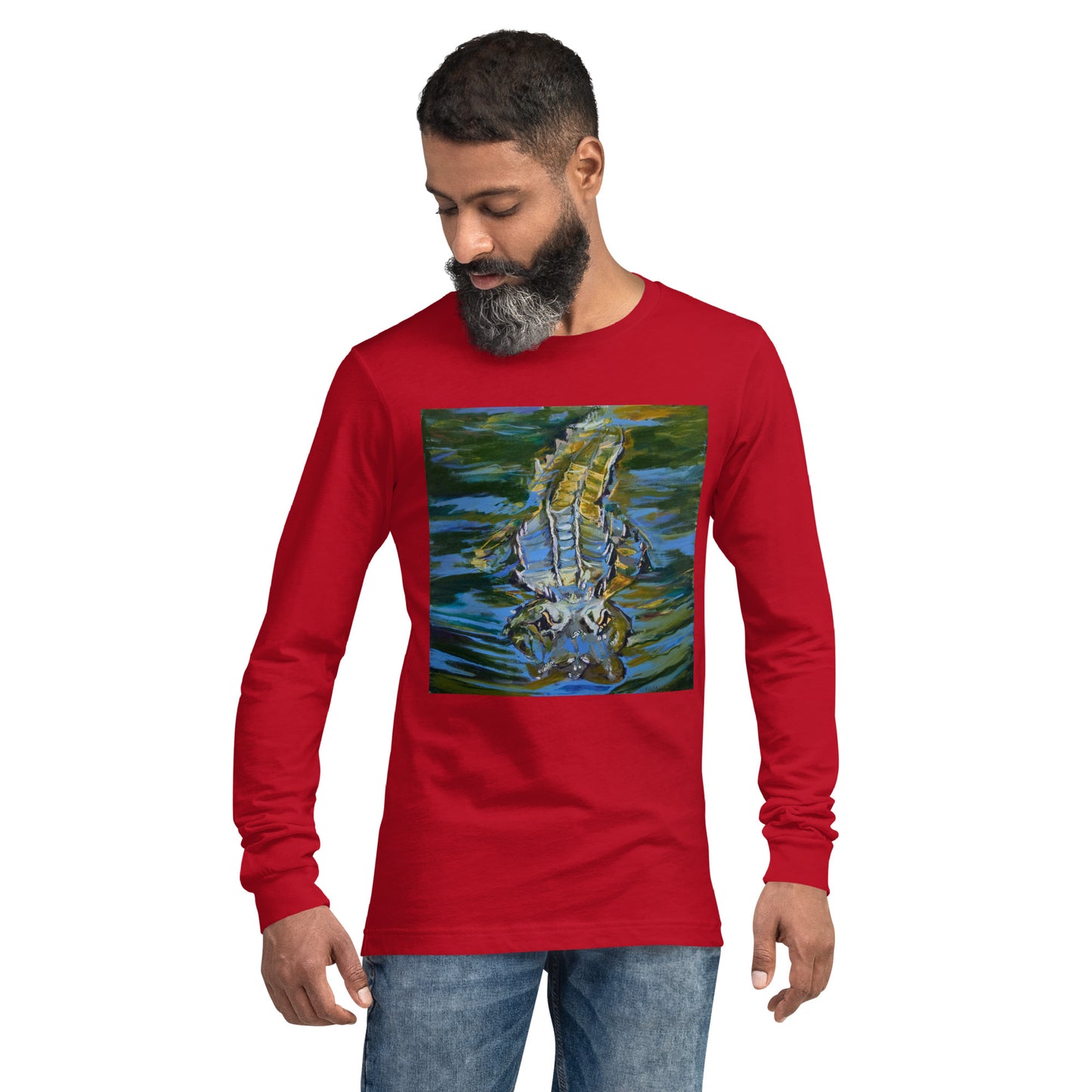 Gator Under Water Unisex Long Sleeve Tee