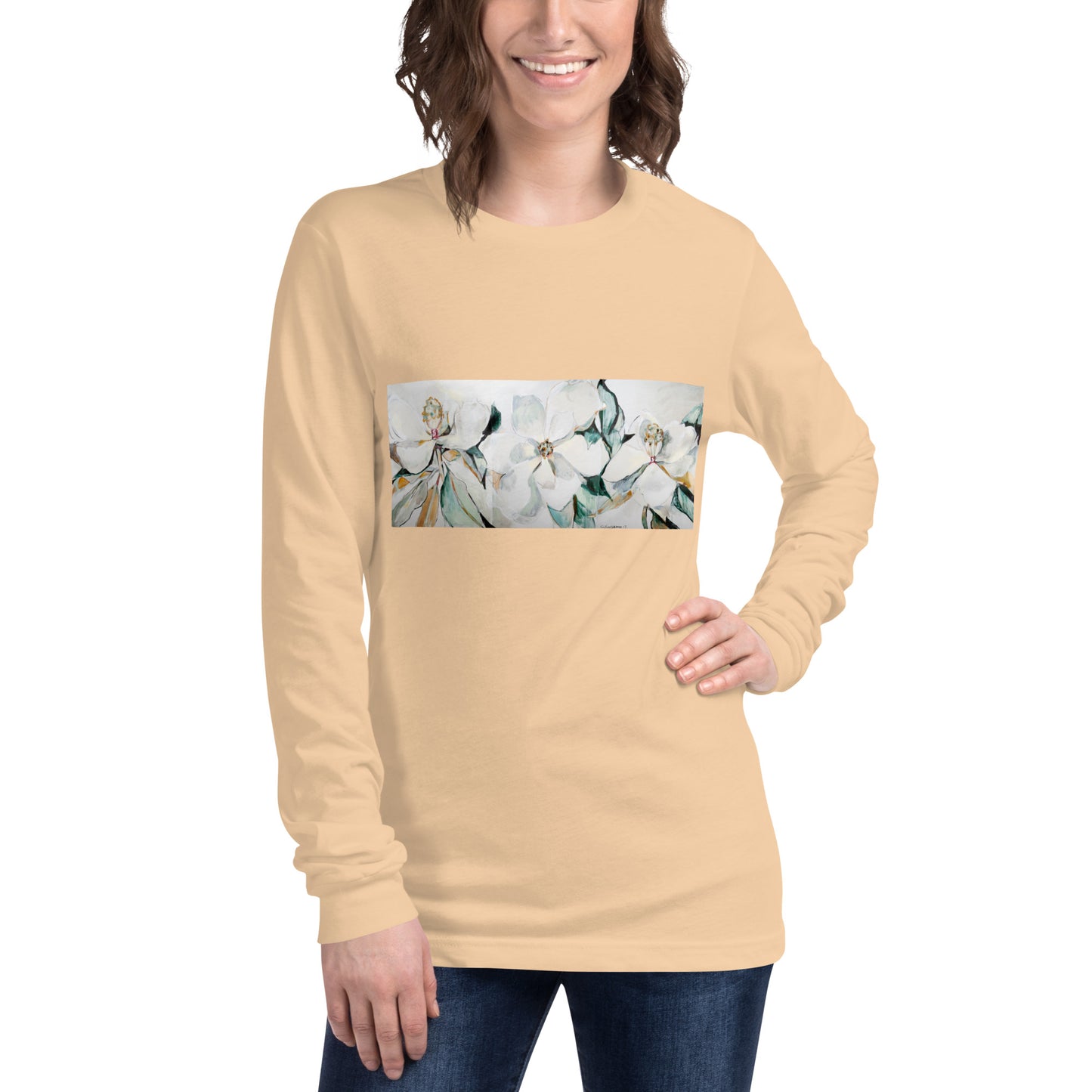 Magnolia Triptych Unisex Long Sleeve Tee